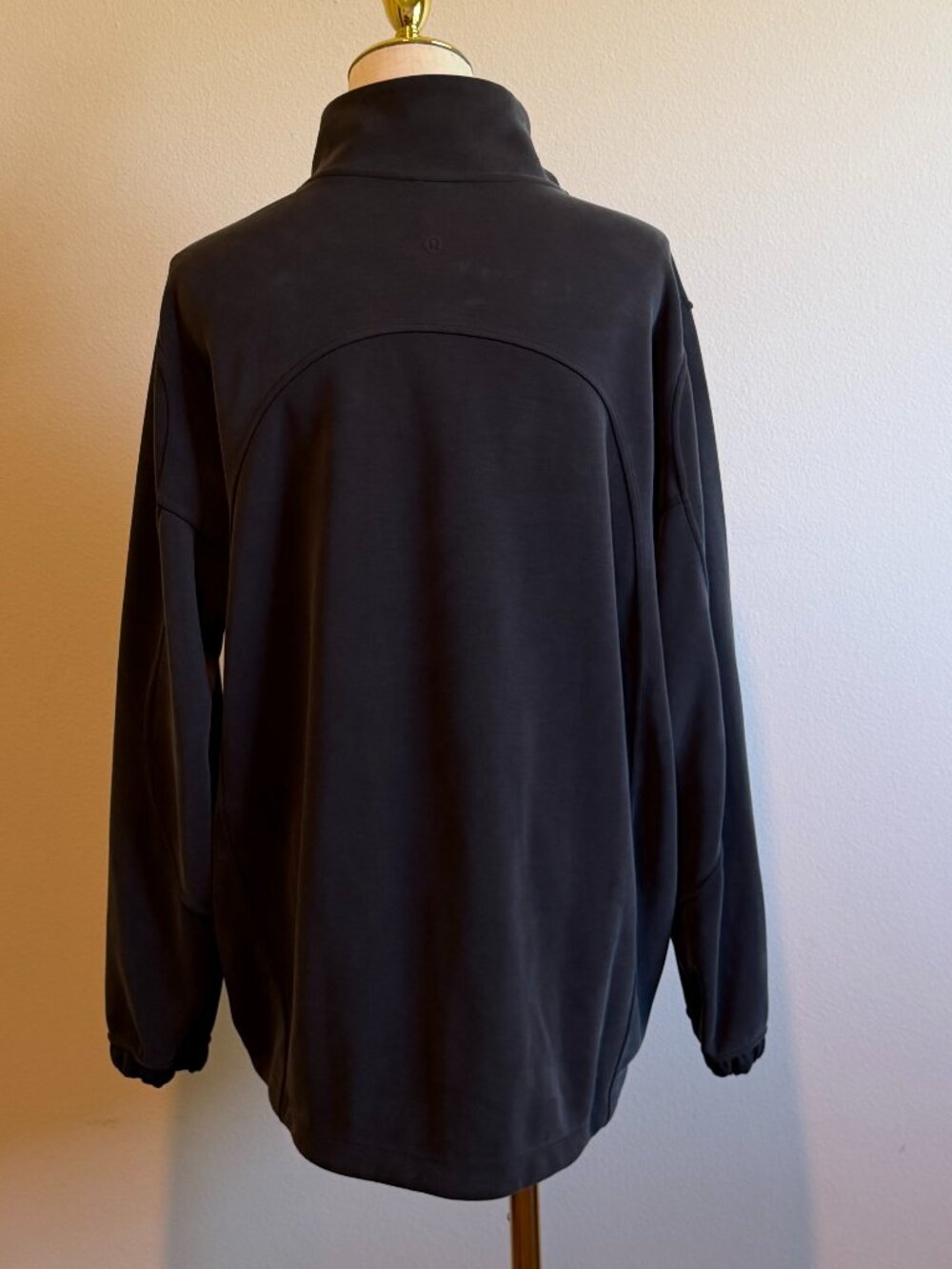 Lululemon Brushed Softstreme Half Zip Pullover Black Size L Large Black - Picture 10 of 12